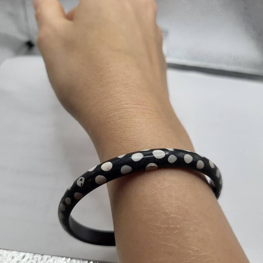 Vintage Polka Dot Bangle Bracelet